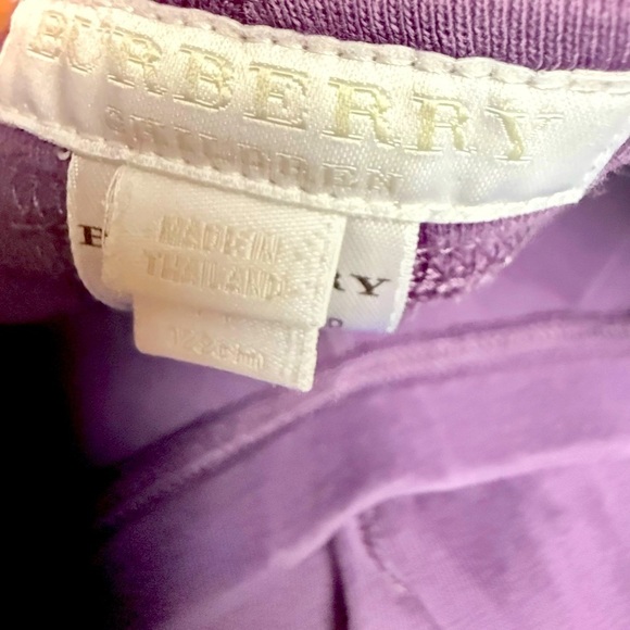 BURBERRY cotton leggings in purple - Picture 6 of 6